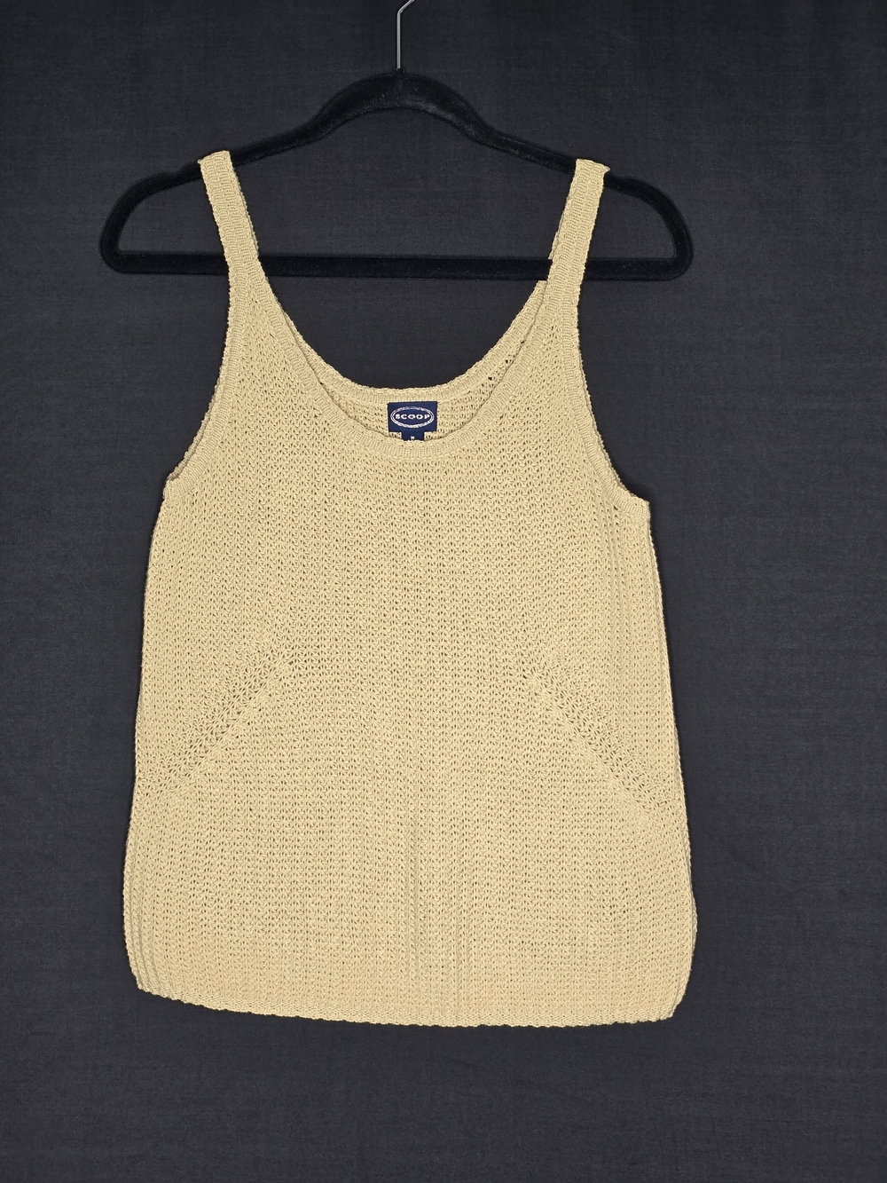 Coop Beige Knit Tank Top - Women's Casual Scoop Neck